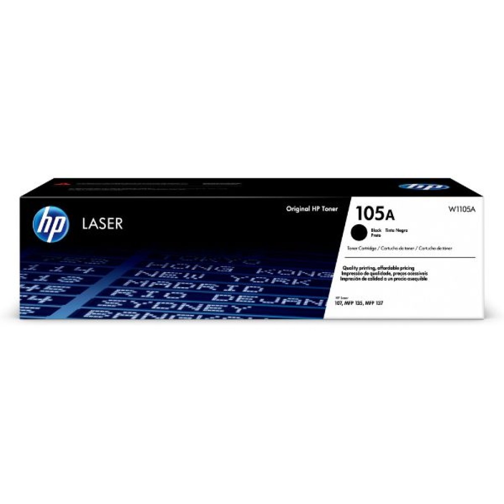 TONER HP W1105A (105A) L.J. 107A BLACK 1,000 PGS – ORIGINAL