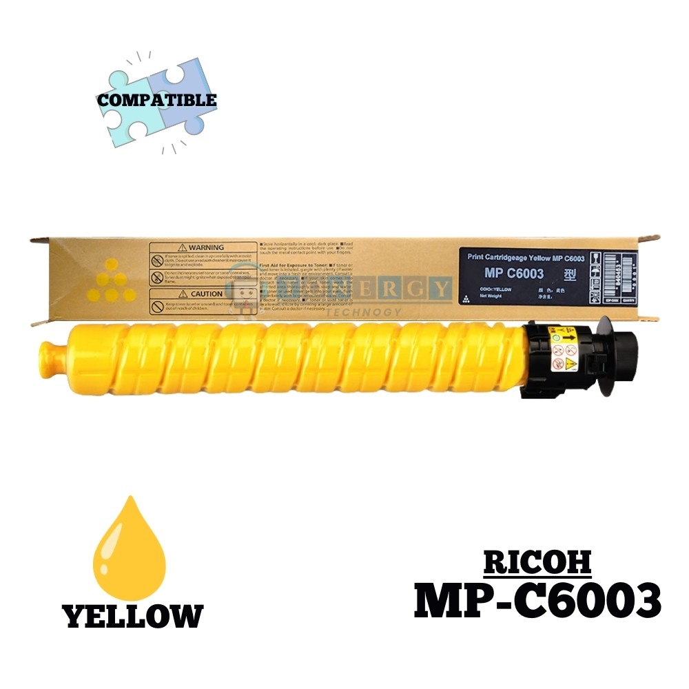 Toner Compatible Ricoh MP C6003 Yellow - Alta Calidad Tonergy - Rendimiento 22,000 Páginas